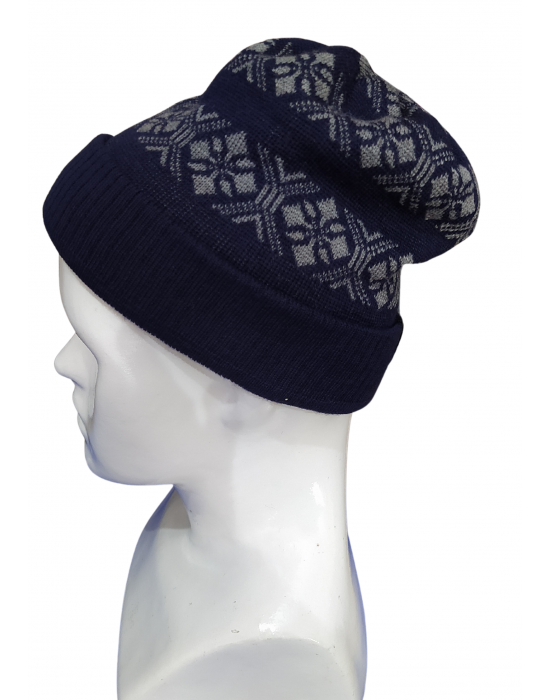 Unisex Purewool Jacquard design Cap